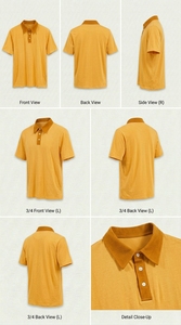 Polo en polyester pour homme, séchage rapide, léger, respirant, décontracté, pour le sport et le golf, logo personnalisé, fournisseur en gros, OEM - Product Image 5