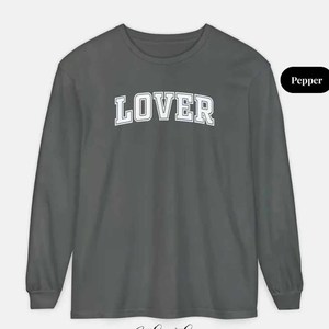 Lover Heavy Cotton Fleece <b>Mock</b> <b>Neck</b> Sweatshirt Women Men Ladies Unisex Polka Dot Chenille Letter University Apparel - Product Image 1