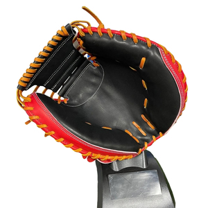 Durable Professional Shock Absorbing Adult Youth Softball Catcher Mitt Genuine Leather <b>Baseball</b> Pitcher Glove - Product Image 4