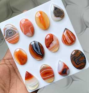 Lote al por mayor de gemas MAHNAJ: Cabujones pulidos de sardónix rojo natural de alto tono cornalino, piedras sueltas para fabricación de joyas - Product Image 5