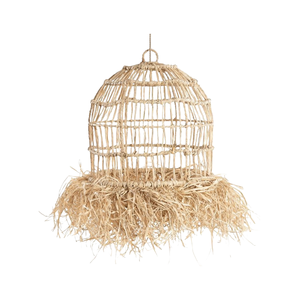 Pantalla de Lámpara de Ratán Marrón Hecha a Mano, Moderna, en Forma de Campana, Ecológica, Estilo Asiático, para Decoración de Sala de Estar - Product Image 1