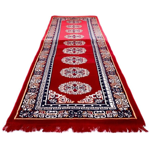 Tapis d'intérieur moelleux et épais 20x72 pouces, style oriental, pour maison et hôtel - Motif médaillon en polyester, imitation peau de mouton et fourrure de coton - Product Image 2