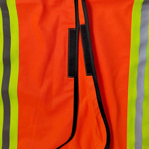 Gilet de sécurité réfléchissant haute visibilité en polyester/coton de haute qualité 2025/2026 vert/jaune avec logo personnalisé pour agent de sécurité hivernal - Product Image 6