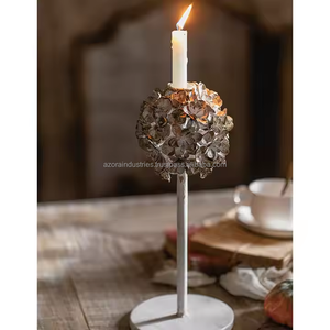 Linterna desgastada Vintage, decoración creativa hecha a mano de Metal blanco para Hotel, boda, Navidad, Pascua, cena con velas - Product Image 4