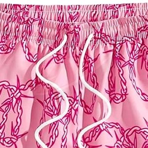 Shorts de bain personnalisés avec logo, couleur unie, vêtements de plage, 100% polyester - Product Image 5