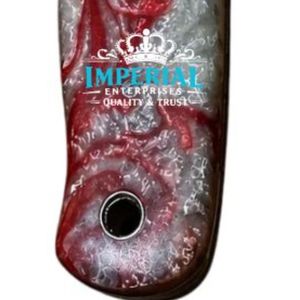 Cuchillo Táctico de Caza Forjado a Mano con Hoja Fija Damascus Tanto y Mango de Resina con Remolinos Rojos y Blancos para Supervivencia al Aire Libre - Product Image 2