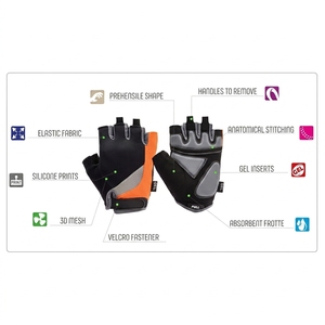 Custom Reflective Half <b>Finger</b> Cycling Gloves Breathable Anti Slip Gel Padded Bicycle Riding <b>Bike</b> Gloves Wholesale - Product Image 6