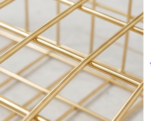 Premium <b>Gold</b> Wire Metal <b>Storage</b> <b>Basket</b> Rectangle Modern Design Stackable For Multi-Purpose Neatening And Organization - Product Image 2