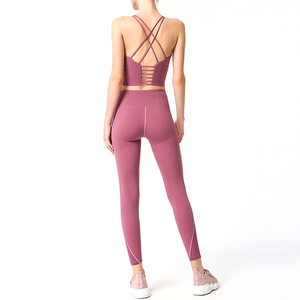 Conjuntos de Yoga para Mujer al por Mayor con Logotipo Personalizado, Ropa Deportiva Cómoda con Costuras, Conjuntos de Yoga Transpirables de Tallas Grandes para Gimnasio y Fitness - Product Image 3
