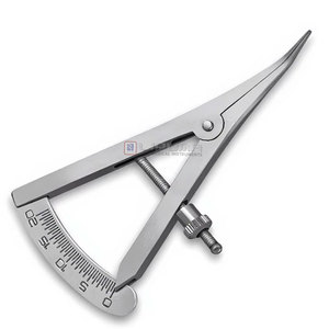Ensemble de 2 calibres de cartographie osseuse droits et angulaires de 3,5 pouces avec échelle de 0 à 20 mm, instruments de mesure dentaire en acier inoxydable - Product Image 4