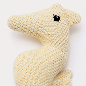 100% Handmade Cotton Knitted Soft Seahorse Plush Toy for <b>Kids</b> Cushion & <b>Sofa</b> - Product Image 2