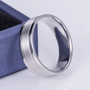 Minimalist 2 Carat Lab Grown Diamond Silver <b>Ring</b> Unisex Everyday Wear Simple Band Design IGI Certified - Product Image 5