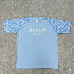 T-shirt noir délavé pour homme REXFIT SPORTS, coupe ample, coton, col rond, streetwear, tee-shirt décontracté - Product Image 2