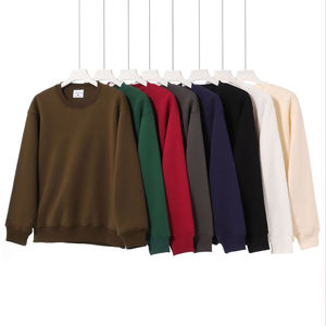 ผู้ผลิต OEM ผู้จัดจำหน่าย เสื้อสเวตเชิ้ตสตรีทแวร์แบบกำหนดเอง ขายส่ง ผ้าฝ้ายฟลีซหนานุ่ม คอกลมเรียบๆ ไม่มีลาย - Product Image 1