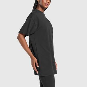 เสื้อยืดคอตตอน 300 GSM แบบเรียบ ขายส่ง ดีไซน์พิมพ์นูน 3 มิติ ทรงไหล่ตก สไตล์ฮิปฮอป เสื้อยืดผู้หญิงทรงพอดีตัว สำหรับเล่นกีฬา - Product Image 2