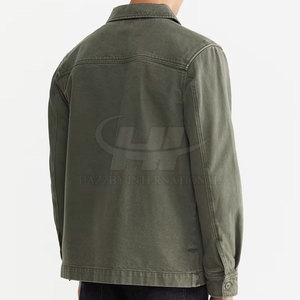 Low Price High Quality Custom Logo Front Printed 100% Cotton Men Plus Size Winter <b>Jeans</b> <b>Jacket</b> - Product Image 4