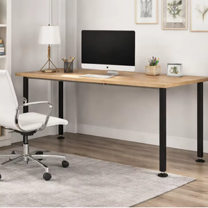 Jeu de 4 pieds de table en métal robuste de 30 pouces, pieds de meubles en acier pour bureau, table à manger, bricolage, style industriel moderne, 1200 lb, EDPTBL024 - Product Image 1