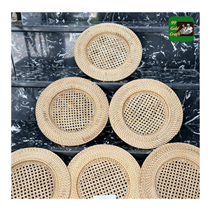 <b>Rattan</b> Charger Plates made with natural <b>rattan</b> fiber for decorative <b>table</b> setting and <b>dining</b> arrangement Vietnam origin - Product Image 2