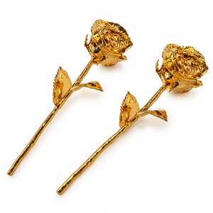 Rosa de lujo de 24 quilates chapada en oro, rosa real preservada, flor bañada en oro para ella, regalo de rosa dorada para aniversario o San Valentín. - Product Image 4