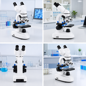 Microscopio Biológico Binocular LED en Oferta |   Microscopio de Laboratorio para Educación, Enseñanza e Investigación con Aumento HD de 40X-640X y 1080P - Product Image 4