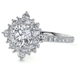 Anillo Clásico de Moissanita Tallada en Plata de Ley 925 con Baño de Rodio Certificado, Anillo de Compromiso, Boda, Nupcial, Solitario de Lujo Brillante - Product Image 3