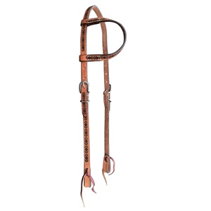Mayorista Fabricante Indio Superior De Cuero Genuino De Vaca Una Oreja Headstall Con Herrajes De Acero Inoxidable - Product Image 3