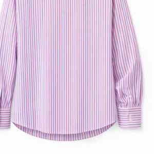 Blusa a Rayas con Botones para Mujer, JJOA, Camisa de Oficina de Manga Larga, Logotipo Bordado, Top Casual de Negocios, Venta al Por Mayor - Product Image 6