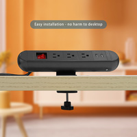 Multiprise de bureau standard britannique LE 3 avec NFC, 1 port USB-A et 1 port USB-C, 16A, en ABS, pour usage commercial et réseau SDK