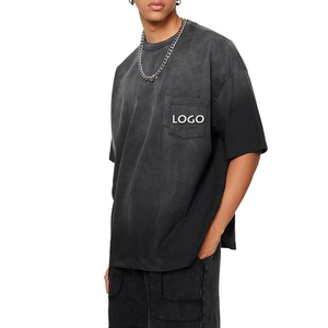 T-shirt Hip Hop Oversize en Coton Délavé Effet Vieilli Personnalisable de Haute Qualité – Vente en Gros à Prix Abordable OEM - Product Image 4