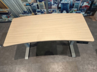 Bureau de travail électrique réglable Lumetal avec surface métallique, poste de travail debout, bureau d'ordinateur, bureau à domicile intelligent