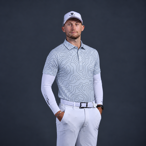 Polo de Golf de Manga Corta para Hombre de Alto Rendimiento, Patrón Geométrico, Tejido de Poliéster de Secado Rápido, Ropa Deportiva Informal con Logotipo - Product Image 4