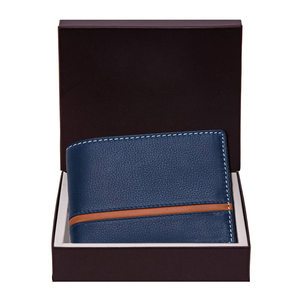 กระเป๋าสตางค์หนัง PU รุ่นใหม่จาก RAHRAJ ENTERPRISES พร้อมช่องใส่บัตร ชุดใส่บัตร กระเป๋าสตางค์อเนกประสงค์สำหรับผู้ชาย สีน้ำเงิน กระเป๋าสตางค์หรูหราสำหรับผู้ชาย - Product Image 2
