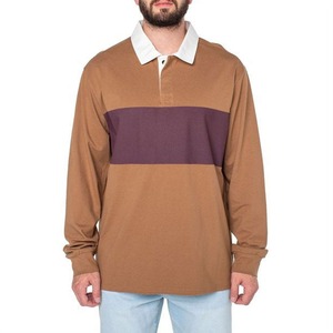 Camiseta de punto de manga corta para hombre con bloques de color, cuello redondo, ajuste regular, estilo casual, ribete en contraste, granate, azul marino, gris, transpirable, 100% - Product Image 5