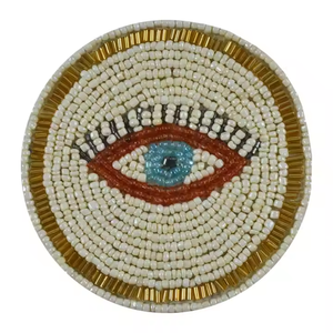 Rustic Premium Beaded Glass Coasters <b>Table</b> <b>Protection</b> and Luxury Dining Accessory - Product Image 3