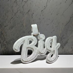 Colgante de Moissanita con Corte Brillante y Diseño 3D Personalizado, Plata de Ley 925 Chapada en Oro, Joyería Hip Hop con Micro-pavé, Unisex, para Fiestas, Personalizable - Product Image 2