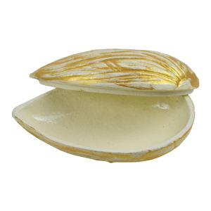 Cuenco de Metal con Forma de Nuez para Frutos Secos, Diseño Interior, Cuenco para Servir con Acabado Pintado para Aperitivos y Dulces - Product Image 5