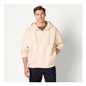 Nouvelle collection de sweats à capuche décontractés et élégants pour hommes, couleur unie, demi-zip, à la mode. - Product Image 3