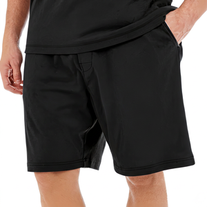 Shorts Bermuda pour homme bleu marine à séchage rapide avec poches, taille élastique, style décontracté - Product Image 5
