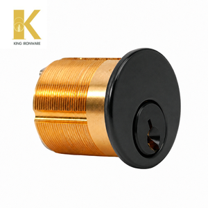 ร่องล็อคทรงกระบอก32มม. SX keyway ทองเหลืองสีดำแบนสำหรับประตูทางเข้า - Product Image 5
