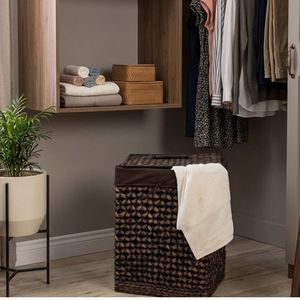 <b>Large</b> Size <b>Storage</b> <b>Baskets</b> with Lid and Fabric Liner Sustainable Fiber for Home Organization and Retail Store Factory Price - Product Image 5
