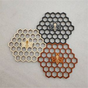 Sous-verres ronds personnalisés en MDF de 10 cm, gravés au laser en gros, motif arbre, dessous de tasse en bois antidérapants, isolants thermiques, tapis à thé pour restaurant - Product Image 4