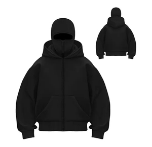 Sudadera con capucha de alta calidad con cremallera, unisex, con soluciones de marca privada para fabricantes de ropa. - Product Image 1
