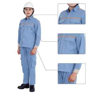 Combinaison de sécurité à bandes réfléchissantes haute visibilité pour travaux routiers et personnel de nuit en entrepôt, uniforme industriel - Product Image 6