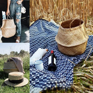 Handwoven Coastal <b>Storage</b> Decorative <b>Basket</b> <b>Seagrass</b> Collection - Product Image 2