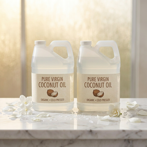 Huile de coco vierge pressée à froid biologique, pure, de qualité alimentaire, huile de base entièrement naturelle pour les soins de la peau, les soins capillaires, le massage et la cuisine - Product Image 4