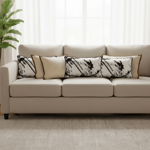 SOGA 6-Piece Pillowcase Set Cow Print and Black White Leopard <b>Cushion</b> Covers Fun Animal-Printed Pillowcases - Product Image 2