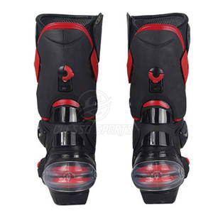 Chaussures de moto pour hommes, antidérapantes, imperméables, en cuir, bottes de moto en cuir imperméables - Product Image 2