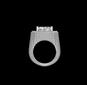 Anillo de Moissanita Elegante con Halo, Anillo de Cóctel Brillante, Joyería de Compromiso para Mujer, Regalo de Boda Coleccionable - Product Image 5