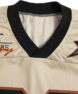 Maillot de football américain oversize pour femme, en mesh, manches longues, imprimé 01, streetwear, col en V, respirant, logo personnalisé, haut de sport - Product Image 3