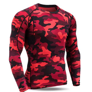 <b>Men</b> White Long Sleeve <b>Compression</b> Rash Guard With Colorful Striped Sleeves Quick Dry Sport <b>Shirt</b> Adult Fit - Product Image 1